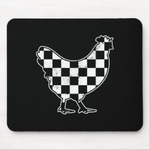 Tapis De Souris Poulet à carreaux Fermier Poulet Course Voiture Ga