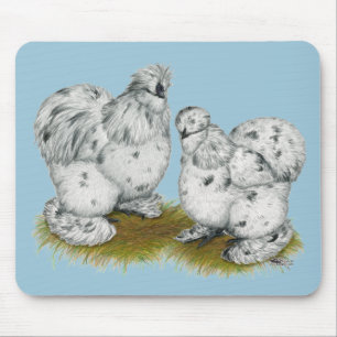Tapis De Souris Poulet à éclaboussures de Silkie Bantam