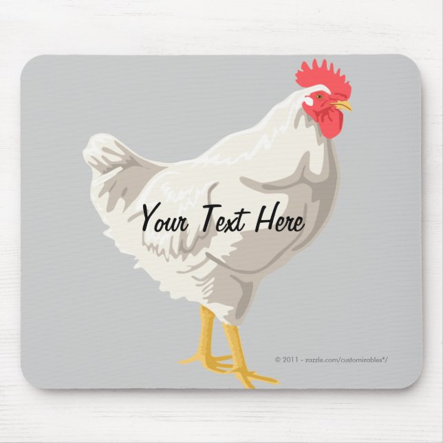 Tapis De Souris Poulet blanc (Devant)