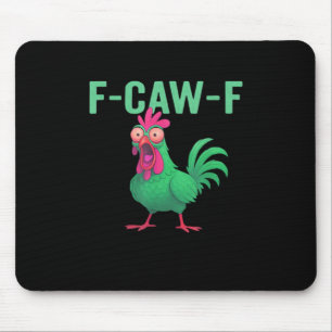 Tapis De Souris Poulet de style vintage F-Caw-F