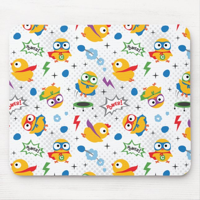 Tapis De Souris Poulet de superhéros (Devant)