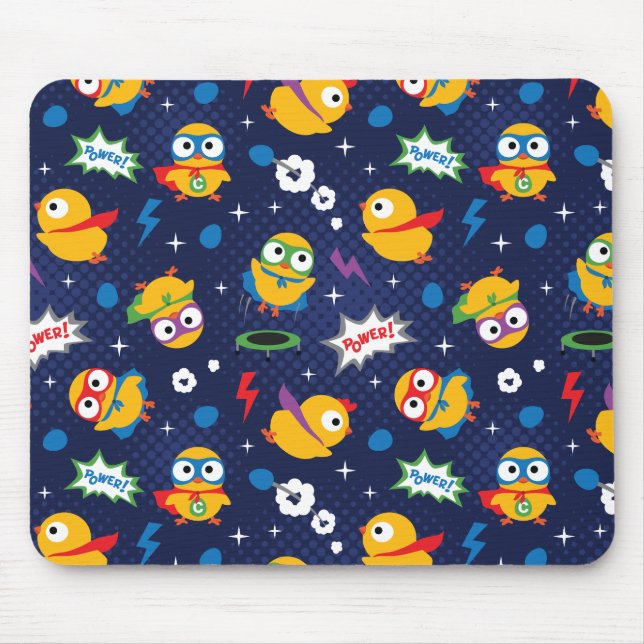Tapis De Souris Poulet de superhéros (Devant)