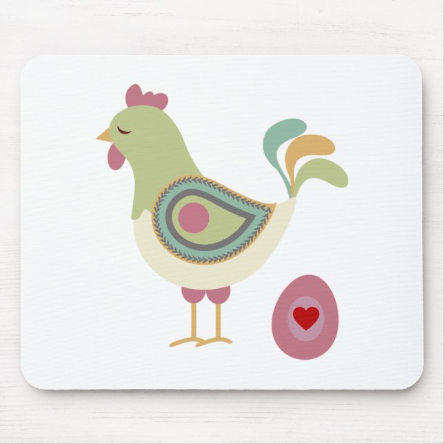 Tapis De Souris Poulet Et Oeuf Mignons (Devant)