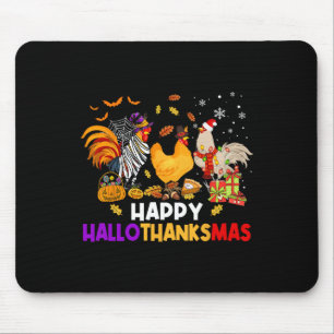 Tapis De Souris Poulet Halloween Joyeux Hallothanksmas Automne Chr