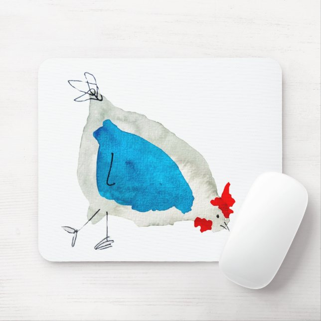Tapis De Souris Poulets mignons aquarelle (Avec souris)