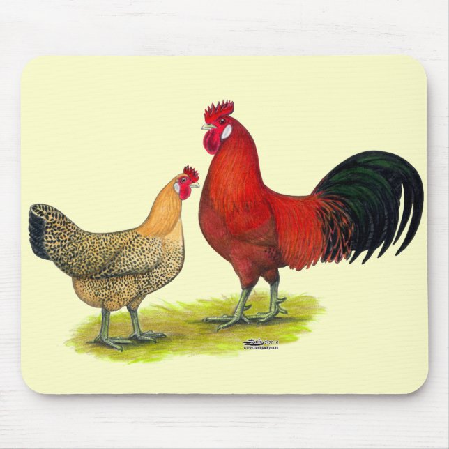 Tapis De Souris Poulets siciliens de renoncule (Devant)