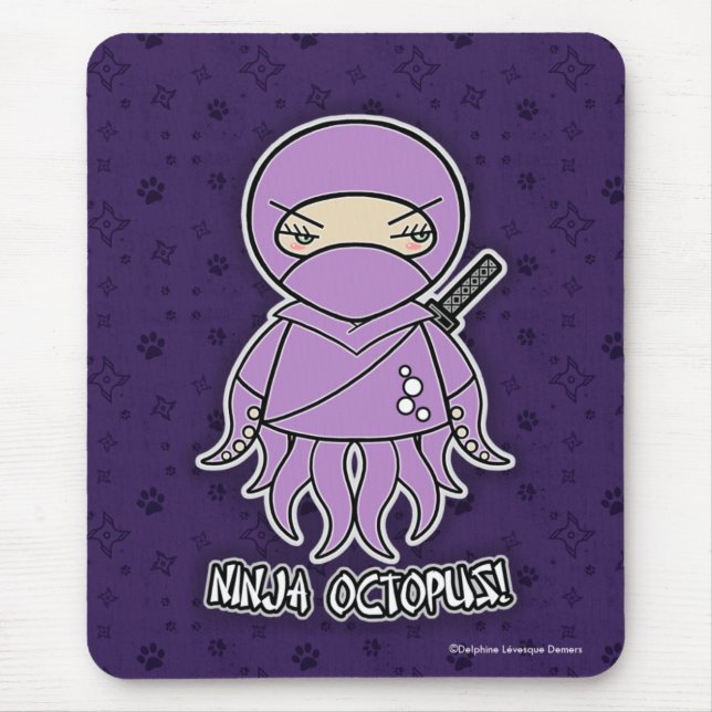 Tapis De Souris Poulpe de Ninja ! Mousepad (Devant)