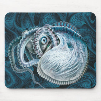 Tapis De Souris Poulpe Nautilus Argonaute Vintage