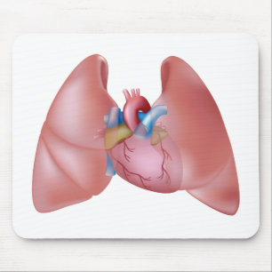 Tapis De Souris Poumons et coeur humains Mousepad