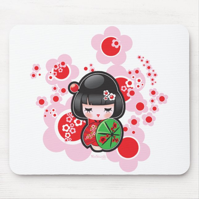 Tapis De Souris Poupée de Kawaii Kokeshi (Devant)