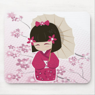 Tapis De Souris Poupée de Sakura Kokeshi