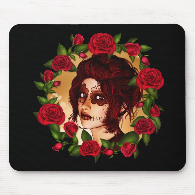 Tapis De Souris Poupée de sucre Red Roses (Devant)