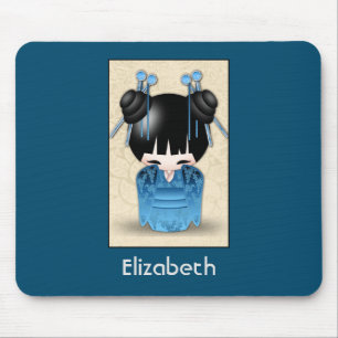 Tapis De Souris Poupée Kokeshi Japonaise Cute Personnalisée