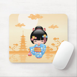 Tapis De Souris Poupée Maiko Kokeshi - Cute Japonaise Geisha Girl