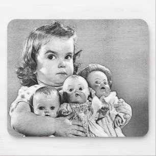 TAPIS DE SOURIS POUPÉES