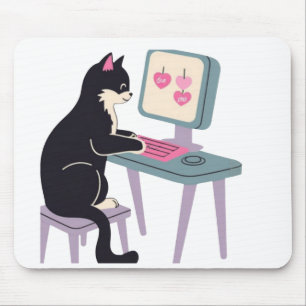 Tapis de souris pour amateurs de chats Chat smokin