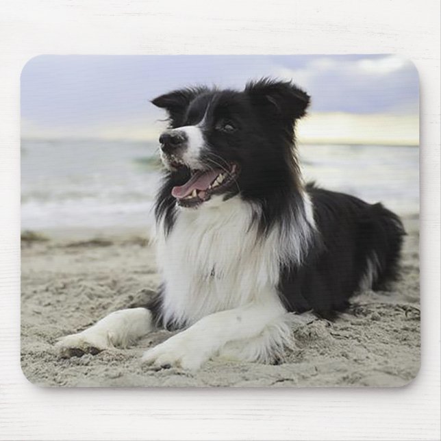 Tapis de souris pour chien chiot Border Collie (Devant)
