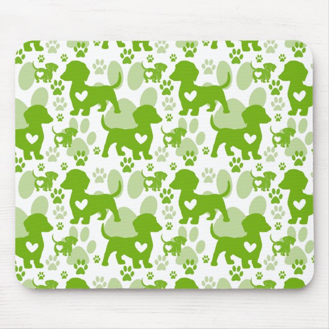 Tapis de souris pour chien d'amour de teckel (Devant)