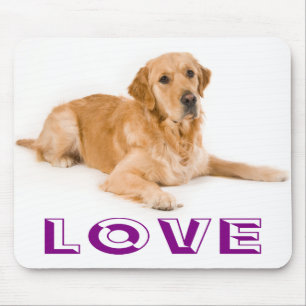Tapis de souris pour chiot Retriever doré adorable
