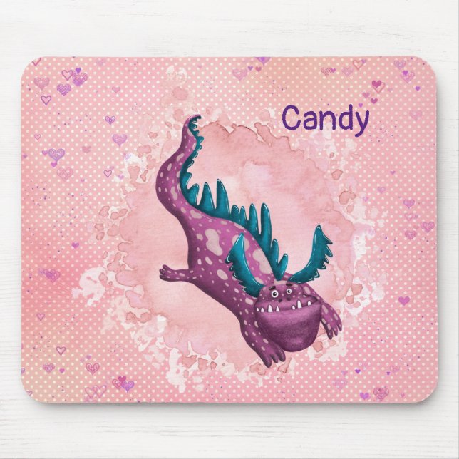 Tapis de souris pour enfant avec dragon (Devant)