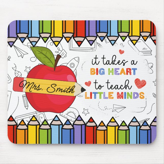 Tapis de souris pour enseignant personnalisé (Devant)
