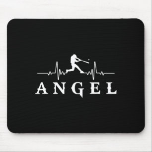 Tapis De Souris Pour Et Ange De Baseball Battement De Coeur Joueur