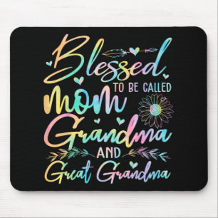 Tapis De Souris Pour Être Appelée Maman Grand-Mère Et Grande Fleur