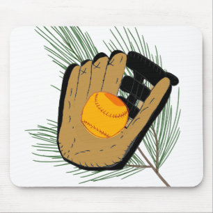 Tapis de souris pour jeune garçon avec gant et bal
