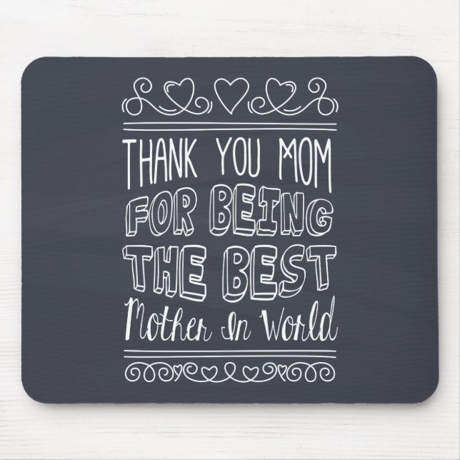 Tapis De Souris Pour la meilleure maman du monde | Mousepad (Devant)