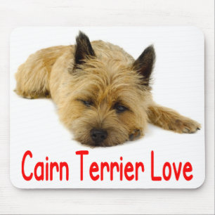 Tapis de souris pour l'amour de chiots Cairn Terri