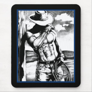 Tapis De Souris Pour lui Masculine Cool Cowboy Art