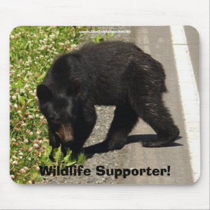 Tapis de souris pour partisan de la faune ourson n