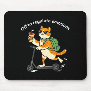 Tapis De Souris Pour réguler les émotions, chat drôle santé mental