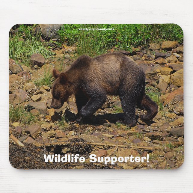 Tapis de souris pour supporter la faune de l'ourso (Devant)