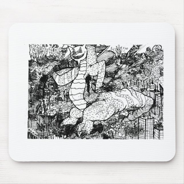 Tapis De Souris Pourcentage Godzilla (Devant)