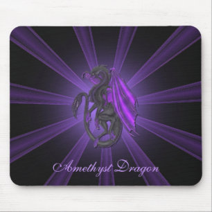 Tapis de souris pourpre de dragon d'améthyste