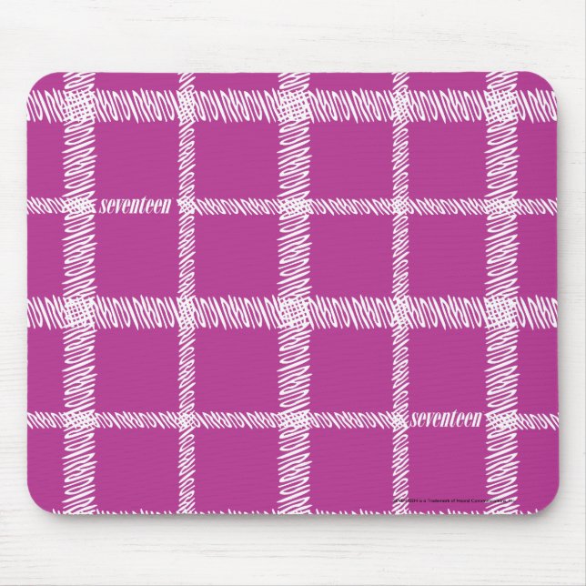 Tapis De Souris Pourpre de plaid (Devant)