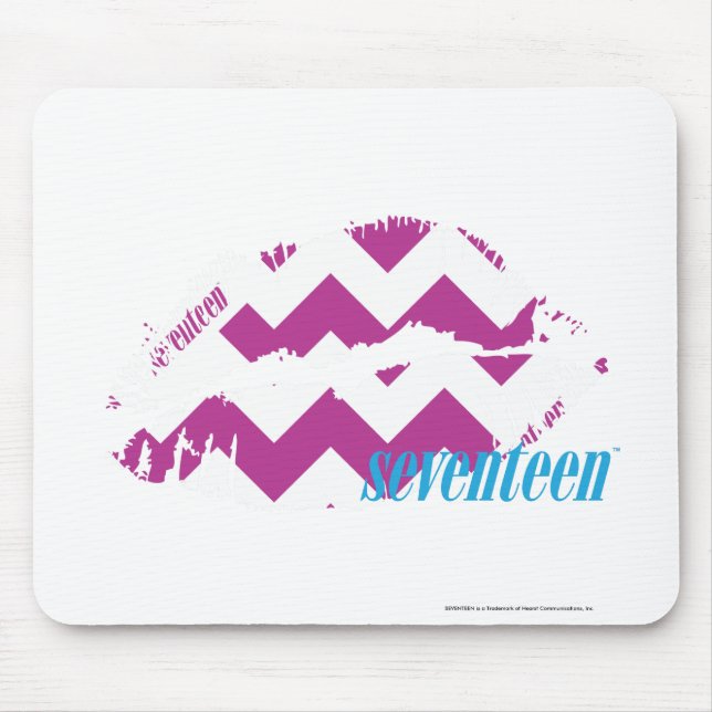 Tapis De Souris Pourpre de zigzag (Devant)