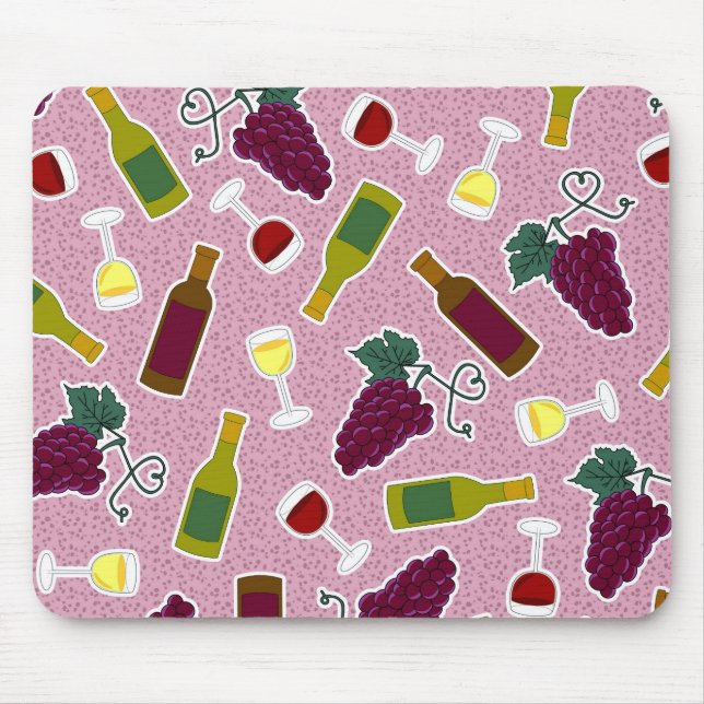 Tapis De Souris Pourpre d'impression d'amateur de vin (Devant)