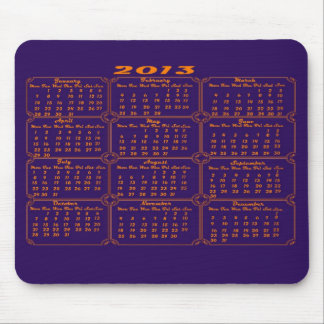 Tapis De Souris Pourpre du calendrier 2013