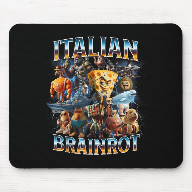 Tapis De Souris Pourriture du cerveau italien Pourriture du cervea (Devant)