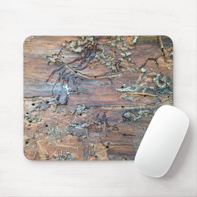Tapis De Souris Pourriture organique sur le bois (Avec souris)