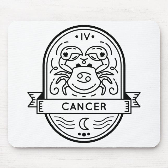 TAPIS DE SOURIS POURSUITE DU CANCER DU SYMBOLE ZODIAC (Devant)