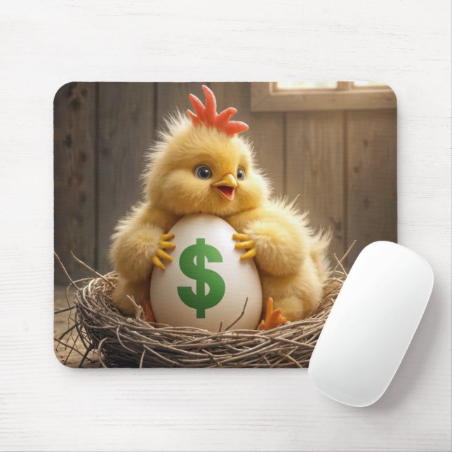 Tapis De Souris Poussin avec un œuf coûteux (Avec souris)