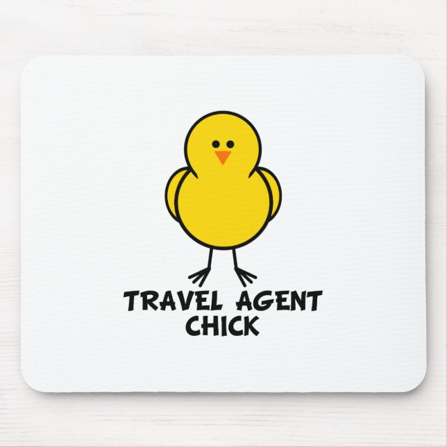 Tapis De Souris Poussin d'agent de voyage (Devant)