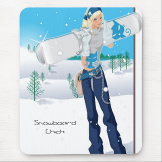 Tapis De Souris Poussin de surf des neiges