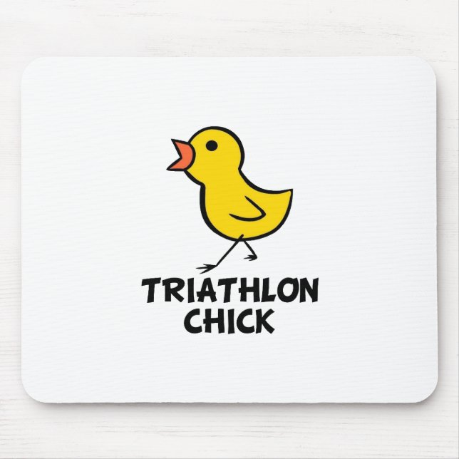 Tapis De Souris Poussin Mousepad de triathlon (Devant)