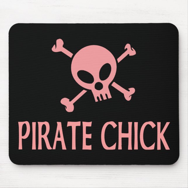 Tapis De Souris Poussin rose de pirate (Devant)