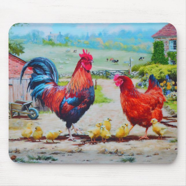 Tapis De Souris Poussins à la ferme (Devant)