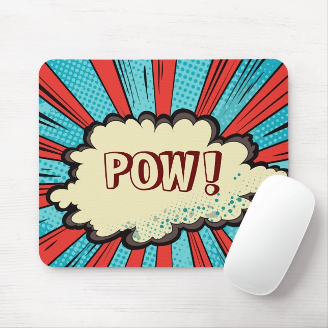 Tapis De Souris POW Art pop contemporain moderne Art graphique (Avec souris)